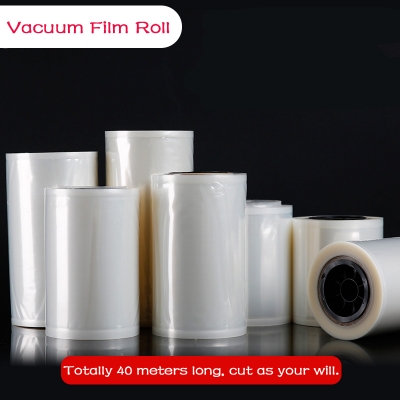 1 Roll 0.16mm Clear Vacuum Film Roll Plain Nylon Vacu Bags for Food Packaging